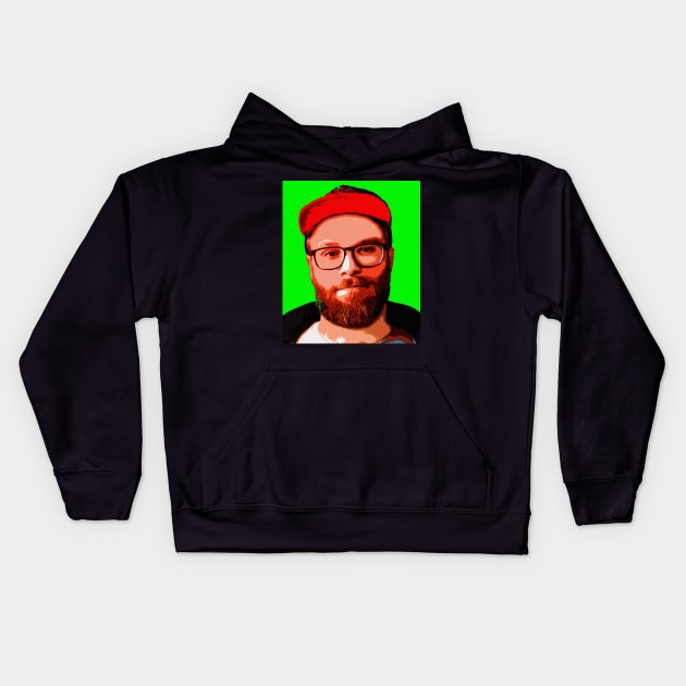 seth rogen Kids Hoodie by oryan80